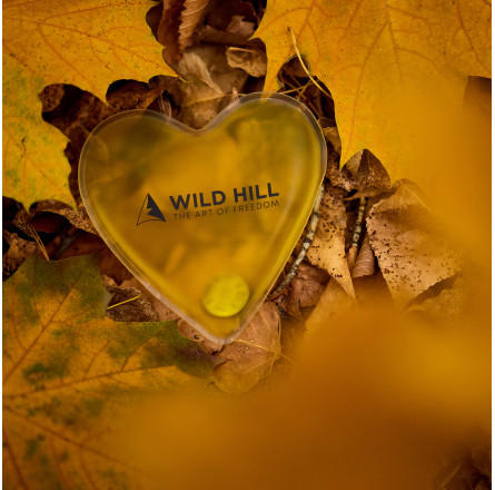 Карманная грелка-сердце для рук Wild Hill Hand Warmer L многоразовая желтая (10,7*10,2 см)
