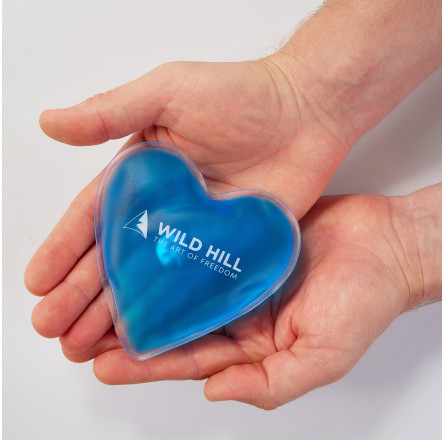 Карманная грелка-сердце для рук Wild Hill Hand Warmer L многоразовая голубая (10,7*10,2 см)