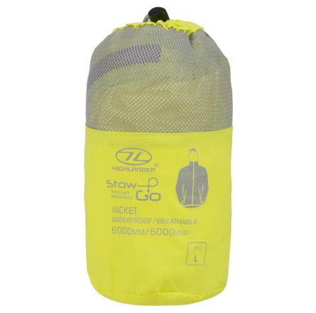 Ветровка мужская Highlander Stow & Go Pack Away Rain Jacket 6000 mm Yellow L (JAC077-YW-L)