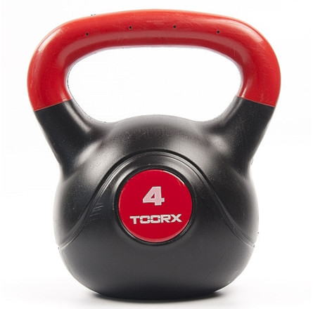Гиря вінілова Toorx PVC 4 кг Black/Orange (KRP-4)