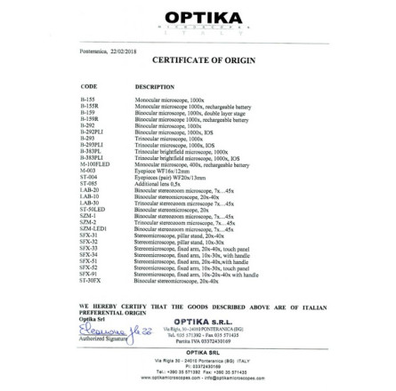Микроскоп Optika SFX-31 20x-40x Bino Stereo