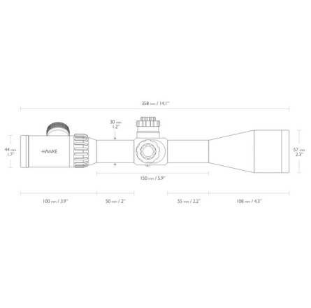 Прицел оптический Hawke Airmax 30 4-16x50 SF (AMX IR)