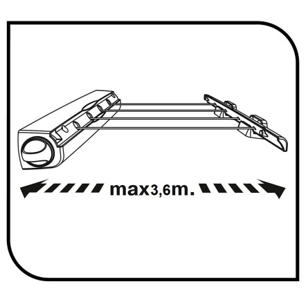 Сушилка для белья настенная Gimi Rotor 4 14м (153688)