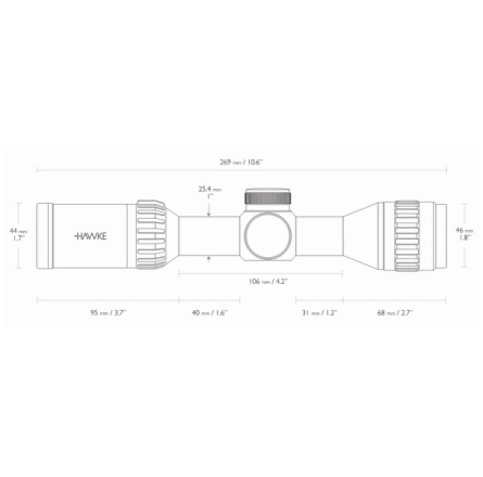 Прицел оптический Hawke Airmax 2-7x32 AO (AMX)