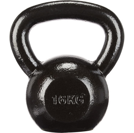 Гиря чавунна Toorx 16 кг з гумовою підставкою Black (KGV-16)