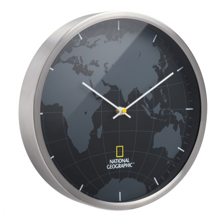 Часы настенные National Geographic World Map Aluminium (9080000) Refurbished
