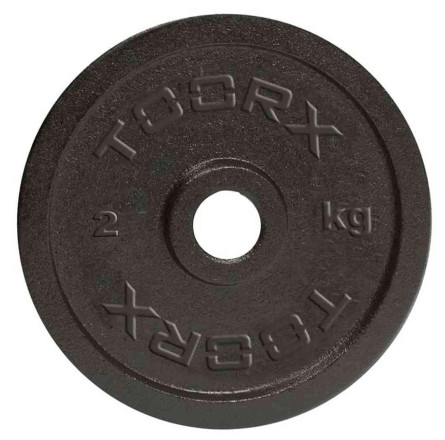 Диск чавунний для штанг і гантелей Toorx 2 кг 25 мм Чорний (DGN-2)