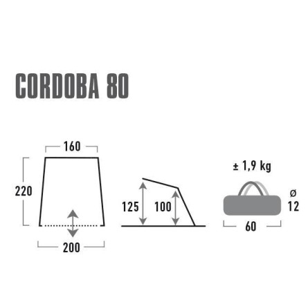 Палатка High Peak Cordoba 80 (Aluminium/Dark Grey)