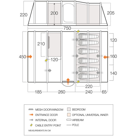 Палатка Vango Valencia II Air 650XL Sky Blue (TEQVALEAIS0DTIQ)