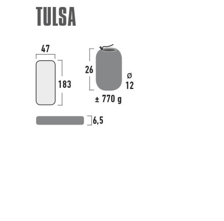Коврик надувной High Peak Tulsa 6.5 cm Dark Grey (41002)