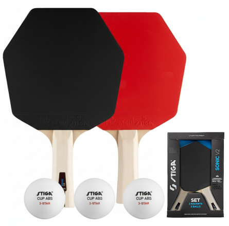 Набір для настільного тенісу Stiga Sonic V2 Cybershape 2 Bats 3 Balls (1210-1206-35)