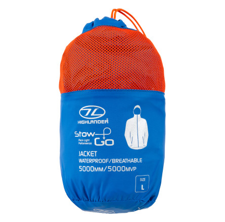 Ветровка мужская Highlander Stow & Go Pack Away Rain Jacket 6000 mm Blue M (JAC077-BL-M)