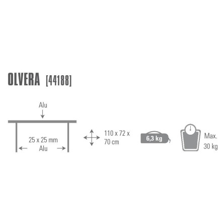 Стол кемпинговый High Peak Olvera Silver (44188)