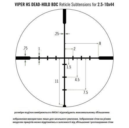 Прицел оптический Vortex Viper HS 2.5-10x44 (BDC)