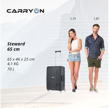 Чемодан CarryOn Steward (M) Black