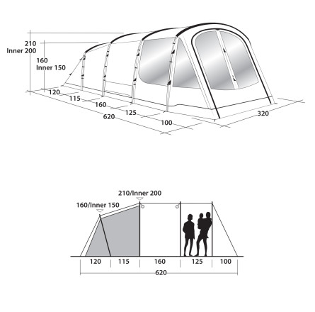 Палатка Outwell Collingwood 5 Green (111064)