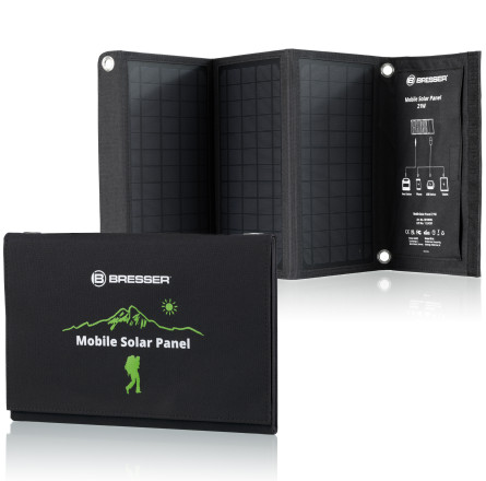 Портативний зарядний пристрій сонячна панель Bresser Mobile Solar Charger 21 Watt USB DC (3810030)