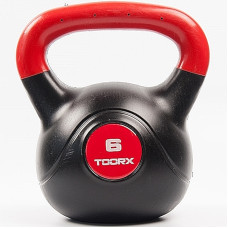 Гиря вінілова Toorx PVC 6 кг Black/Orange (KRP-6)