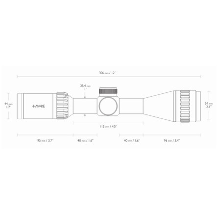 Прицел оптический Hawke Airmax 3-9x40 AO (AMX) Refurbished