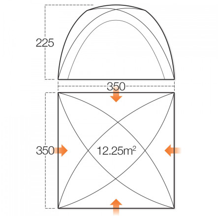 Палатка Vango Hogan Hub Cloud Grey