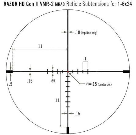 Прицел оптический Vortex Razor HD Gen II-E 1-6x24 VMR-2 MRAD (RZR-16009)