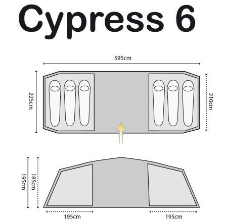 Палатка Highlander Cypress 6 Teal