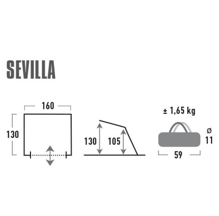 Палатка High Peak Sevilla 40 Blue/Grey (10129)