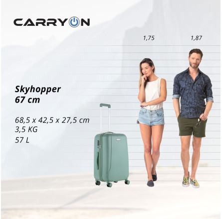 Чемодан CarryOn Skyhopper (M) Olive