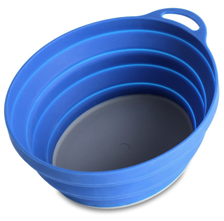 Lifeventure тарелка Silicone Ellipse Bowl blue