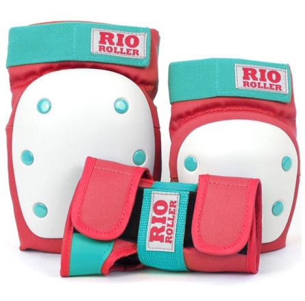 Набор защиты для езды на роликах Rio Roller Triple Pad Set red-mint M