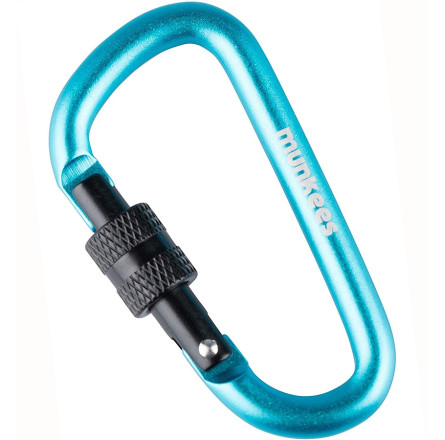Munkees 3246 карабин D with Screw Lock 6 mm x 60 mm blue