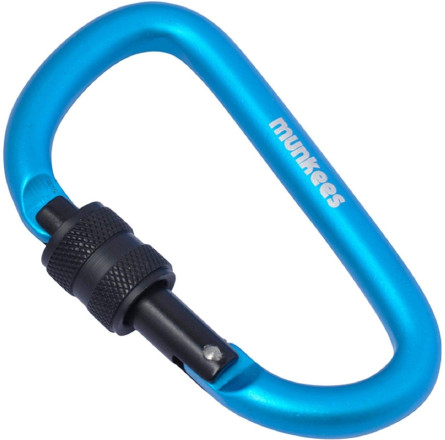 Munkees 3248 карабин D with Screw Lock 8 mm x 80 mm blue