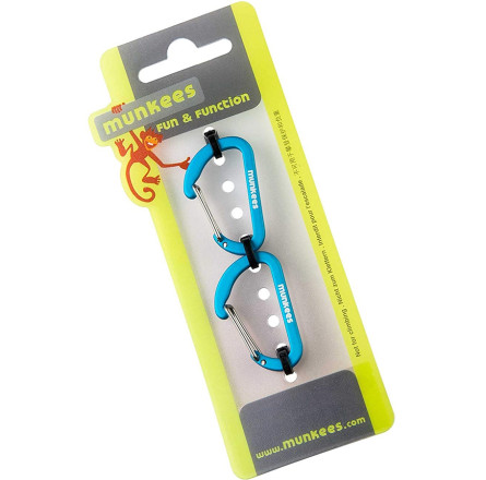 Munkees 3251 карабин Flat Wiregate 4 mm x 40 mm (пара) blue