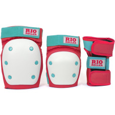 Набор защиты для езды на роликах Rio Roller Triple Pad Set red-mint L