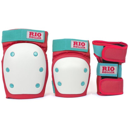 Набор защиты для езды на роликах Rio Roller Triple Pad Set red-mint S