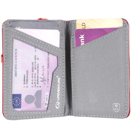 Lifeventure кошелек Recycled RFID Card Wallet raspberry
