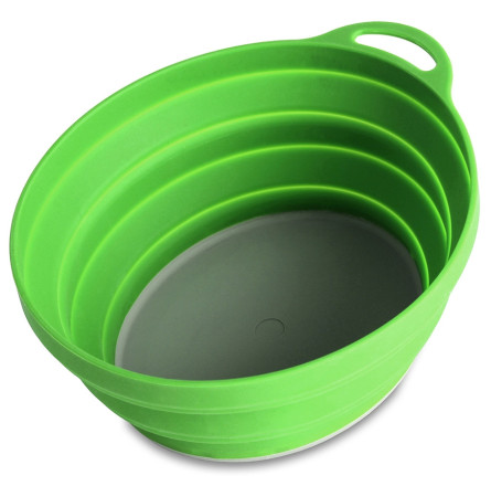 Lifeventure тарелка Silicone Ellipse Bowl green