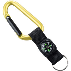Munkees 3228 карабин 8 mm with strap, compass, keyring green