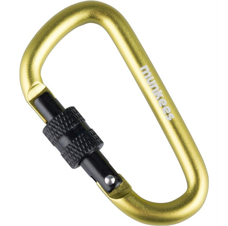 Munkees 3246 карабин D with Screw Lock 6 mm x 60 mm green