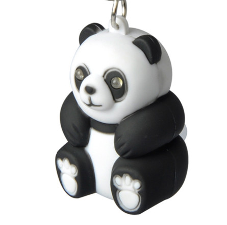 Munkees 1103 брелок-фонарик Panda LED black-white