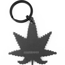 Munkees 3540 брелок-открывашка SS Cannabis Leaf grey