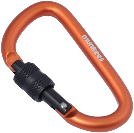 Munkees 3248 карабин D with Screw Lock 8 mm x 80 mm orange