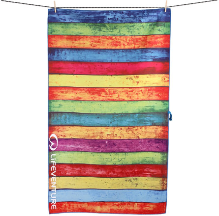Lifeventure полотенце Soft Fibre Printed Striped Planks Giant