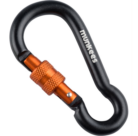 Munkees 3247 карабин Pear with Screw Lock 7 mm x 70 mm black