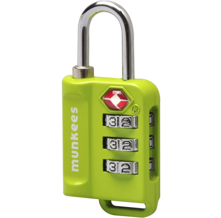 Munkees 3610 брелок-замок TSA Combi Lock lime