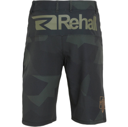 Rehall шорты Brake olive sguare camo L