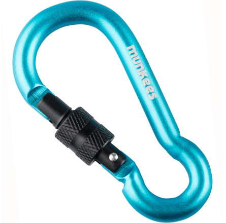 Munkees 3247 карабин Pear with Screw Lock 7 mm x 70 mm blue