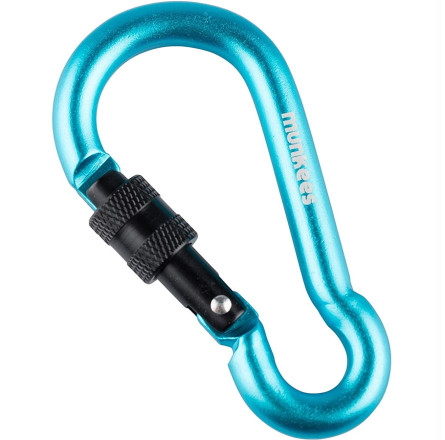 Munkees 3249 карабин Pear with Screw Lock 8 mm x 80 mm blue