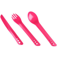 Lifeventure вилка, ложка, нож Ellipse Cutlery pink