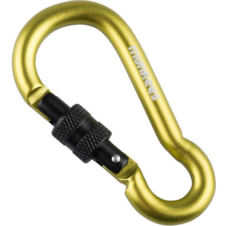 Munkees 3247 карабин Pear with Screw Lock 7 mm x 70 mm green